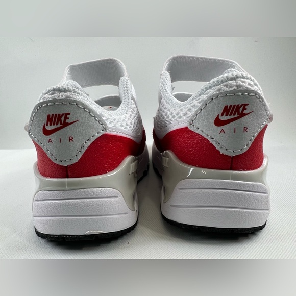 Nike Air Max System Kids in White/White-University Red Photon Dust Size:5C NIB - Picture 8 of 12
